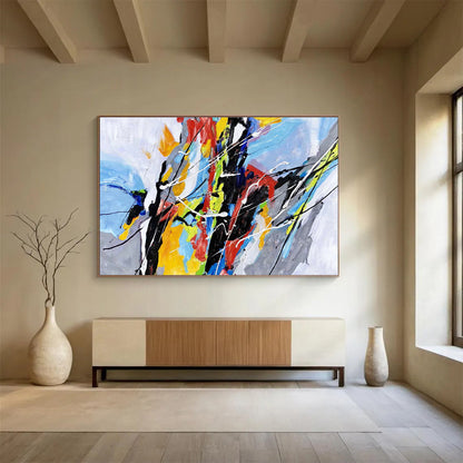 “Colorful Chaos Abstract Expression” Painting On Canvas DKH165