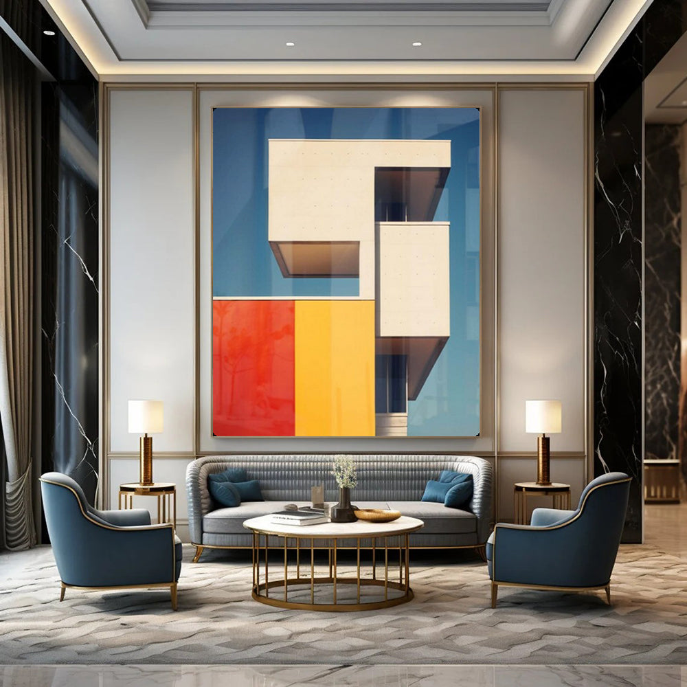 “Color - Blocked Modern Architecture” – Architectural Photography - Inspired Art On Canvas CT2173