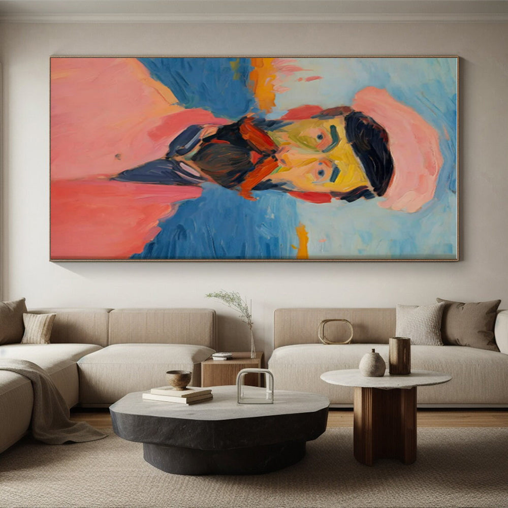 “Portrait of a Man: Vibrant Impressionist Style” ，Impressionist Portrait Oil Painting CT0875