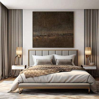 “Dark Textured Abstract” ，Abstract Textured Acrylic Painting CT0946