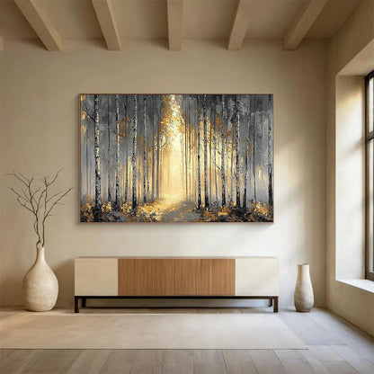 “Misty Forest Path” Landscape - inspired Oil Painting On Canvas DLZ159