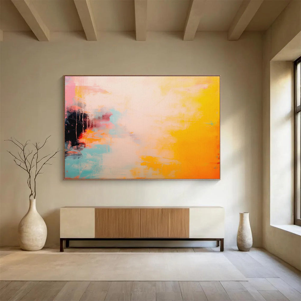 “Vibrant Color Fusion” Abstract Acrylic Painting On Canvas DKH471