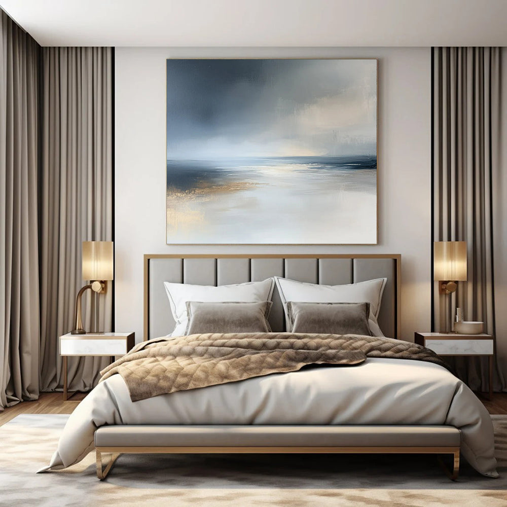 “Misty Sea Abstract” ，Abstract Landscape Oil Painting CT0939