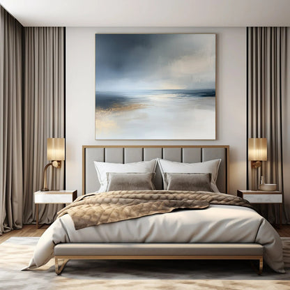 “Misty Sea Abstract” ，Abstract Landscape Oil Painting CT0939