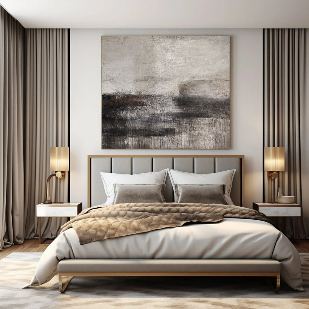 “Dark - Light Textured Abstract” ，Abstract Textured Acrylic Painting CT0961