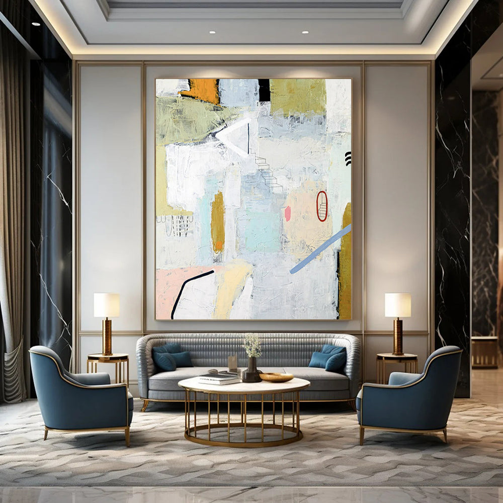 “Neutral Tones Abstract - Muted Hues and Subtle Details” Painting On Canvas CT2390