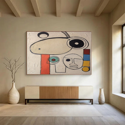 “Colorful, Abstract Faces ‘Whimsical Characters’” - Abstract Figure Painting On Canvas DLZ011