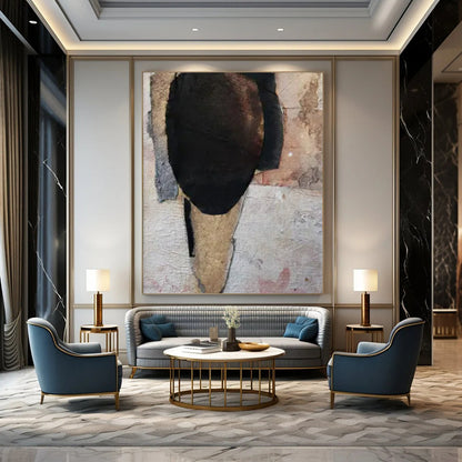 “Collage Portrait 2” - Mixed - media Abstract Portrait Painting On Canvas CT2224