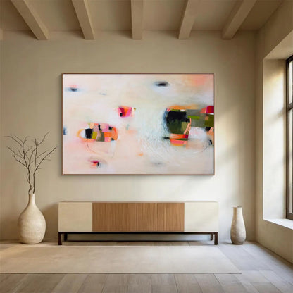 Minimalist Abstract Forms - Muted Colors and Delicate Details Painting On Canvas DKH034