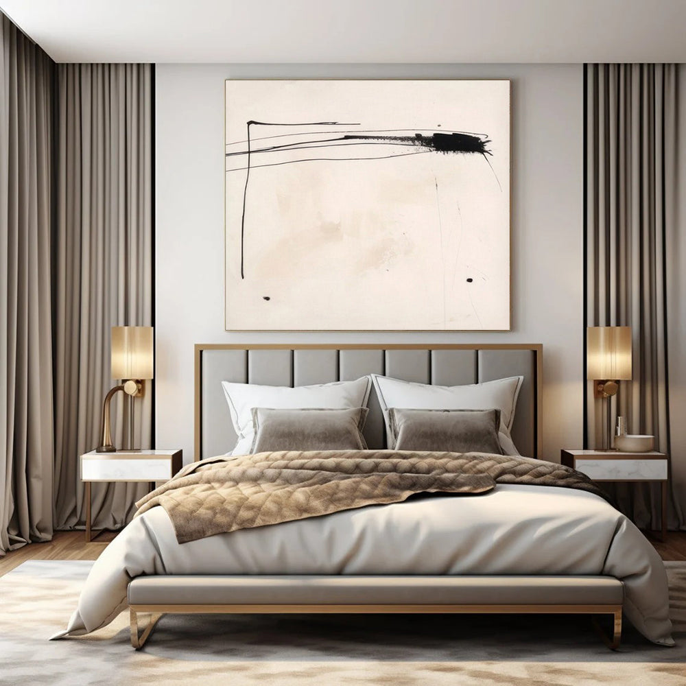 “Ink - Stroke Whisper” – Minimalist Abstract Art CT1030