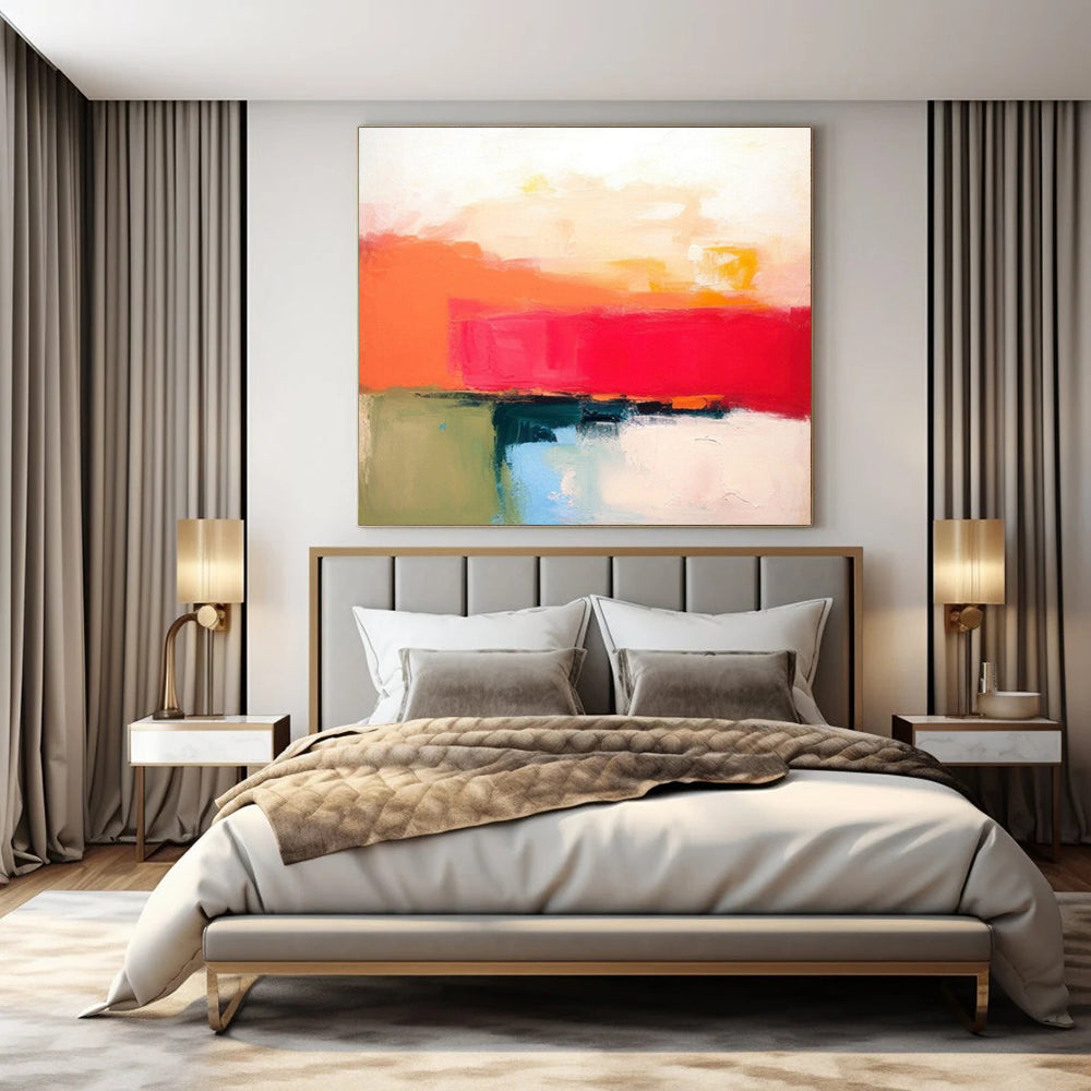 “Color - Blocked Horizon” – Minimalist Abstract Art CT1029