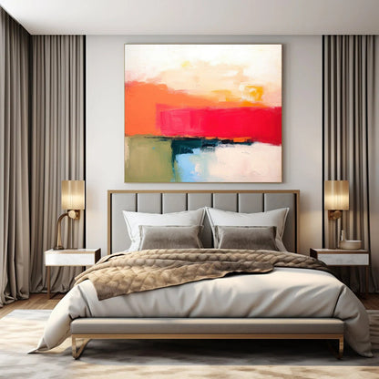 “Color - Blocked Horizon” – Minimalist Abstract Art CT1029
