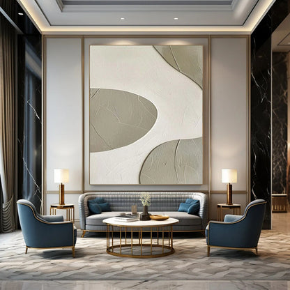 “Curved Textured Abstract” - Abstract Painting On Canvas CT2341