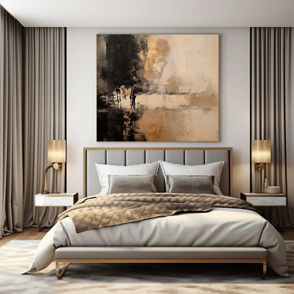 Earth - Toned Abstract Landscape - Oil on Canvas CT1217