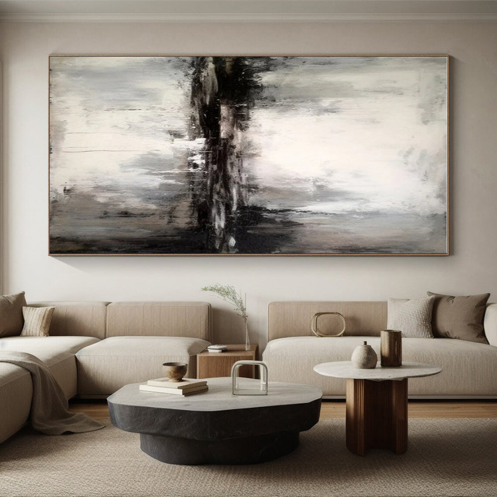 “Monochrome Reflections” ，Abstract Landscape Oil Painting CT0913