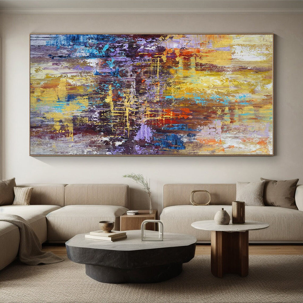“Colorful Urban Abstract” ，Abstract Cityscape Acrylic Painting CT0914