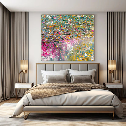 Color - Drenched Landscape - Abstract Impasto Art CT1228