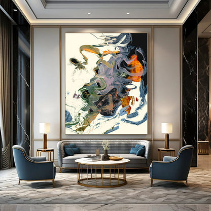 Colorful, Tangled Abstract Forms - Abstract Painting On Canvas CT2312