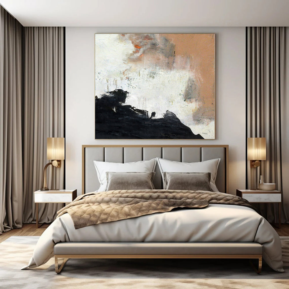 “Warm Toned Abstract Drizzle” – Abstract Expressionist Painting CT1153