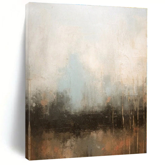 “Neutral - Blue Abstract Mist” - Abstract Landscape Art CT0450