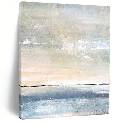 “Soft Color Horizon”，Abstract Seascape - Inspired Oil Painting CT0547