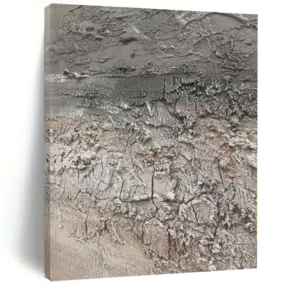 “Rough Textured Abyss” - Abstract Work with Grays, Browns CT0102
