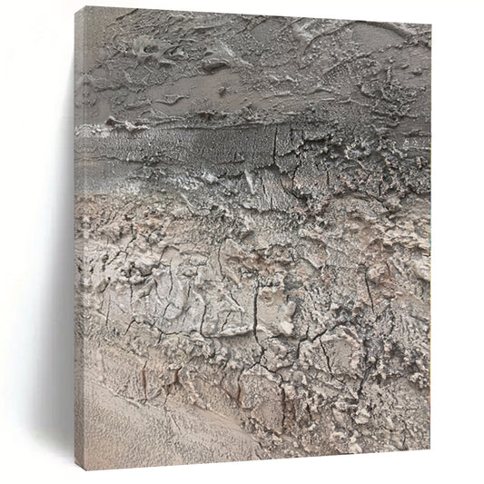 “Rough Textured Abyss” - Abstract Work with Grays, Browns CT0102