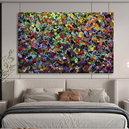 Intense Color Burst in Green - Dominant Field - Expressionistic Acrylic Art CT1798