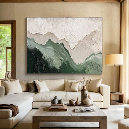 “Layered Mountain Silhouettes” – Textured Landscape Acrylic Painting CT1750