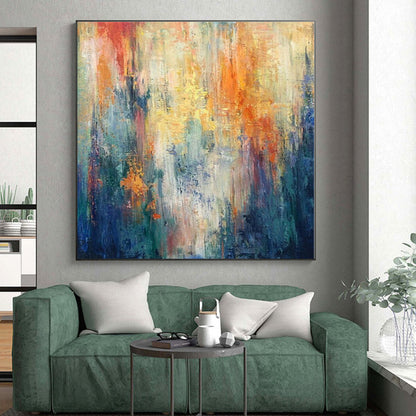 “Colorful Vertical Abstract Flow” - Abstract Expressionist Art CT0416