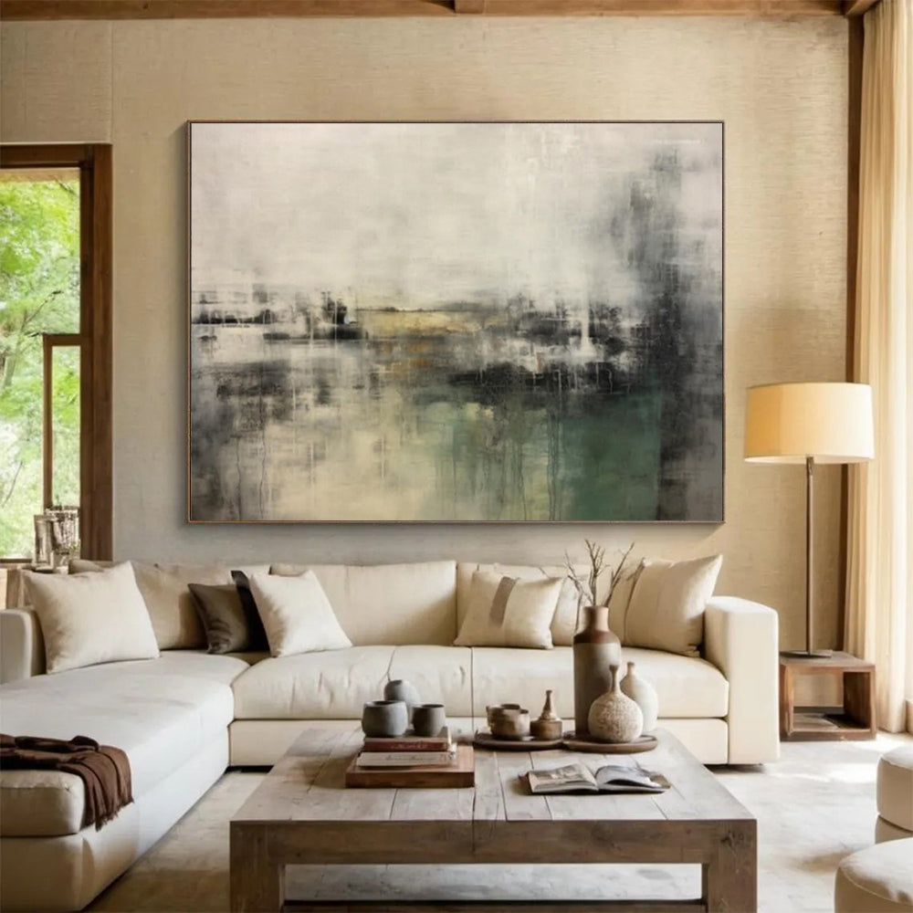 “Muted Tones Abstract Landscape” – Abstract Acrylic Painting CT1722