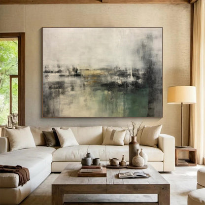 “Muted Tones Abstract Landscape” – Abstract Acrylic Painting CT1722