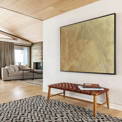 “Golden Waves” - Metallic gold; textured, flowing abstract patterns CT1523