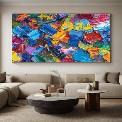 “Colorful Palette Knife Abstract” Impasto - Style Acrylic Art CT0229
