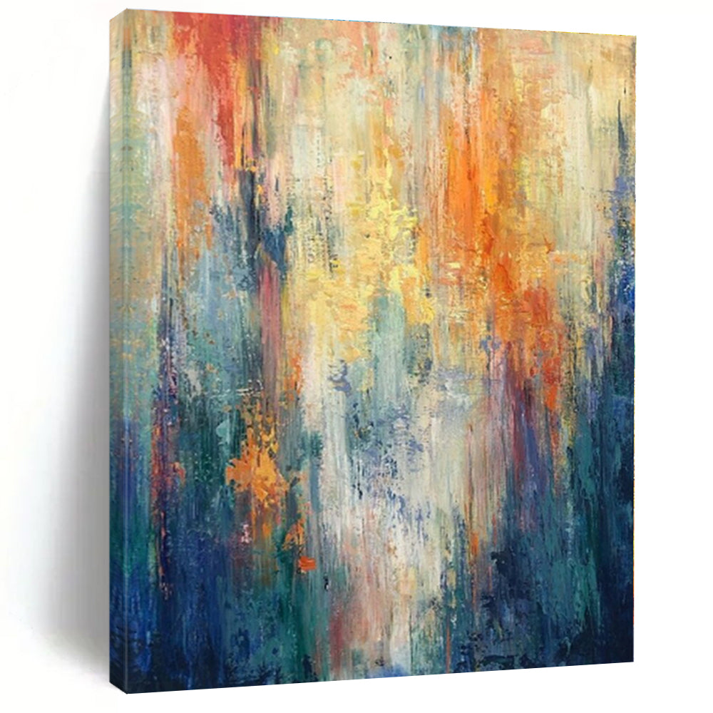 “Colorful Vertical Abstract Flow” - Abstract Expressionist Art CT0416