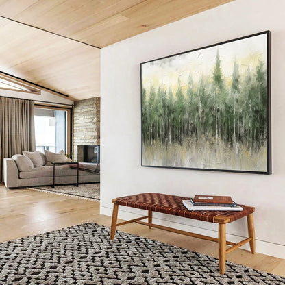 “Misty Green Forest” Landscape Painting On Canvas DLZ065