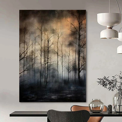 Dark Forest Silhouettes - Moody Landscape Art CT1204