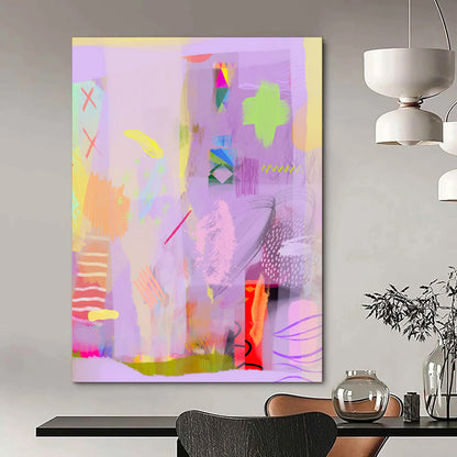 “Lavender Haze” - Abstract Brushstroke Dreamscape Art on Canvas CT1865