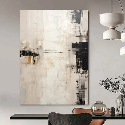 “Neutral Abstract Blocks” - Minimalist Abstract Painting On Canvas DTP131