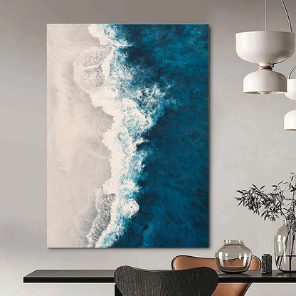 Aerial Beach View - Realist - style Acrylic Painting CT1400