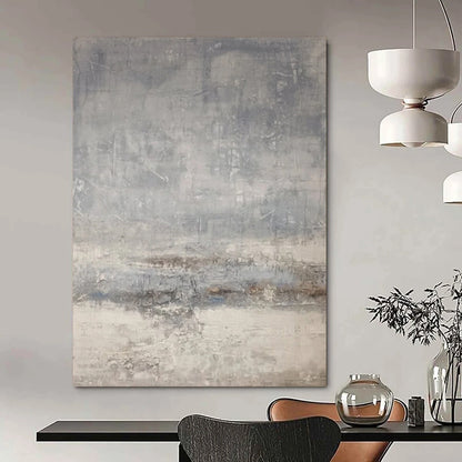 “Gray Textured Abstraction” - Minimalist Abstract Painting On Canvas DTP058