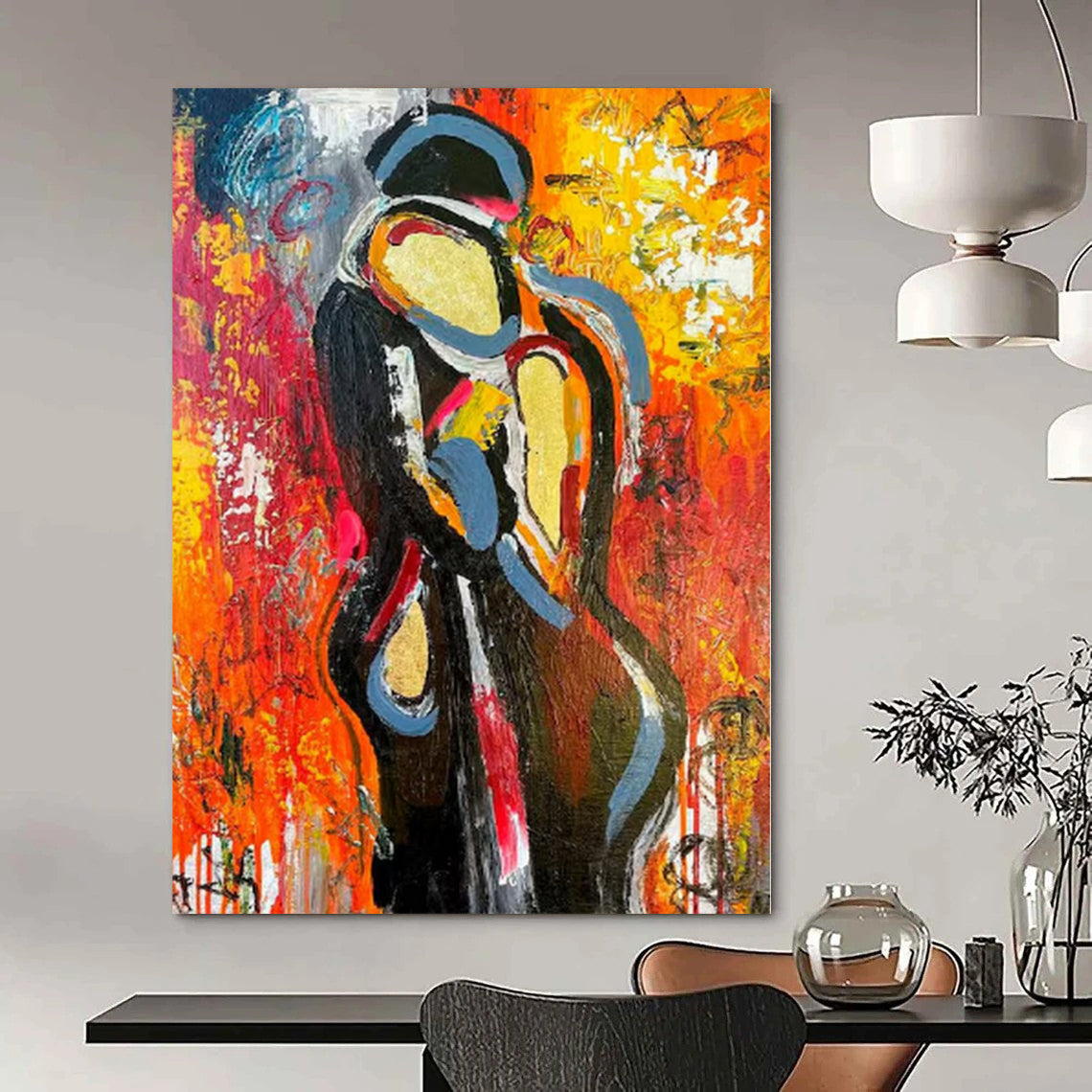 “Colorful Abstract Figure” – Abstract Figurative Painting CT1196