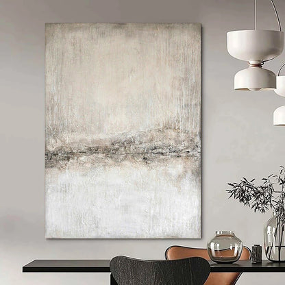 “Pure White & Light Gray Minimalist” – Abstract Minimalist Art CT0966