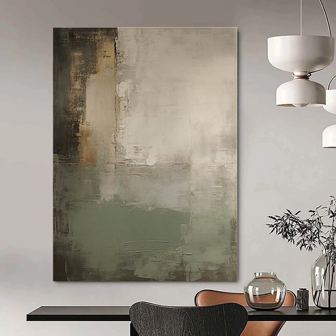 Mixed - tone Textured Abstract - Complex Textured Acrylic Painting CT1362