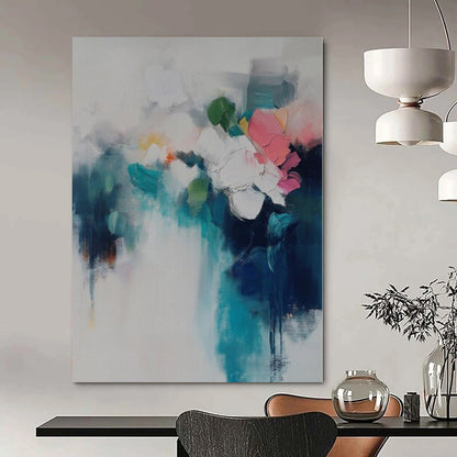 “Soft Colorful Flower Abstraction” – Abstract Still Life Painting CT1182