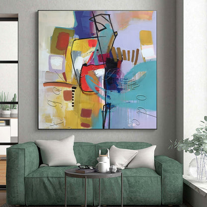 “Vibrant Abstract Shapes” ，Colorful Abstract Composition CT0889