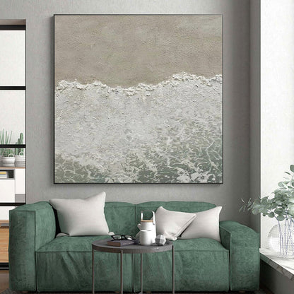 “Textured Beach Wave”，Abstract Impasto Style CT0678
