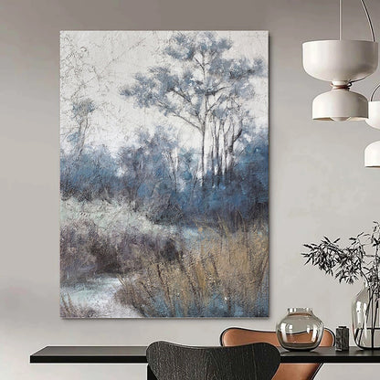 Muted Tonal Forest Scene - Landscape Painting On Canvas DKH1458