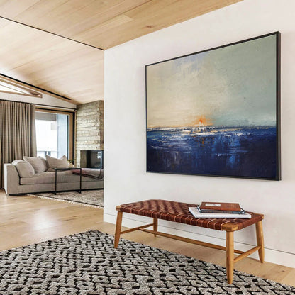 Subtle Coastal Sunset - Impressionistic Seascape Painting On Canvas DKH650