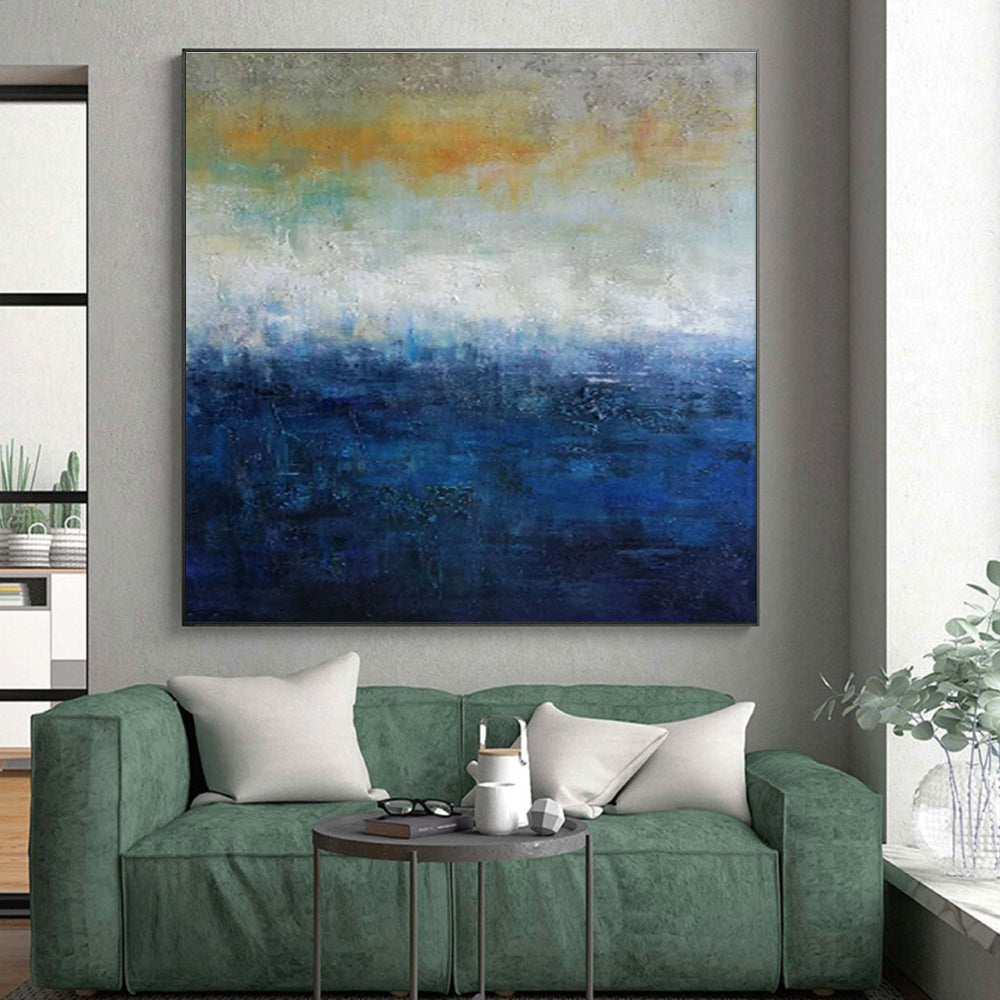“Gradient Sea Abstract” ，Abstract Acrylic Painting CT0884